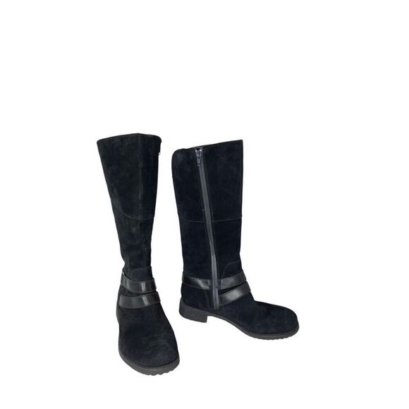 The North Face Bridgeton Nubuck Suede Insulated Tall Boots Black 8.5 - Picture 4 of 11